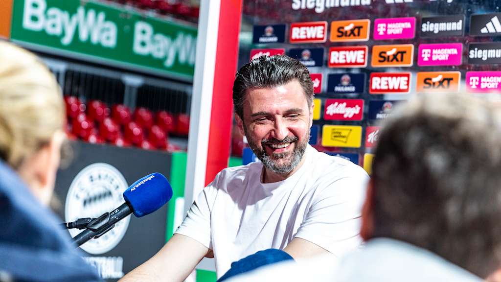 FCBB-Geschäftsführer Marko Pesic beim Pressegespräch am Dienstagmorgen im BMW Park
