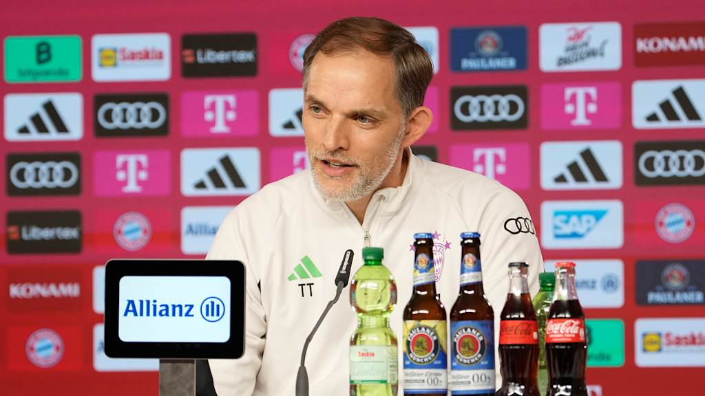 Thomas Tuchel spricht im Pressetalk des FC Bayern