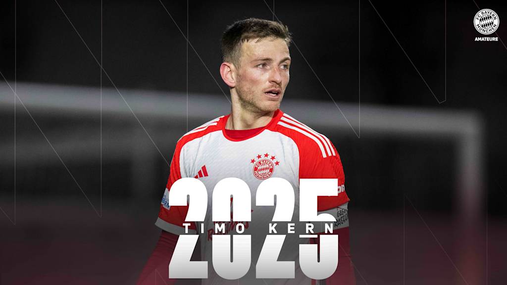 Porträt von Timo Kern, der seinen Vertrag bei den FC Bayern-Amateuren bis 2025 verlängert hat