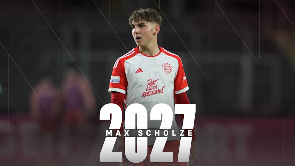 Porträt von Max Scholze, der seinen Vertrag beim FC Bayern verlängert hat