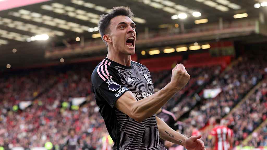 João Palhinha jubelt im Trikot des FC Fulham