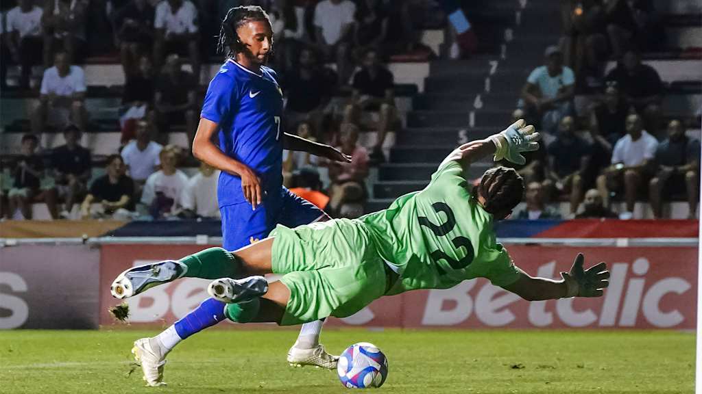 Michael Olise made it 4-0 to France's U23s in the 51st minute against the Dominican Republic.