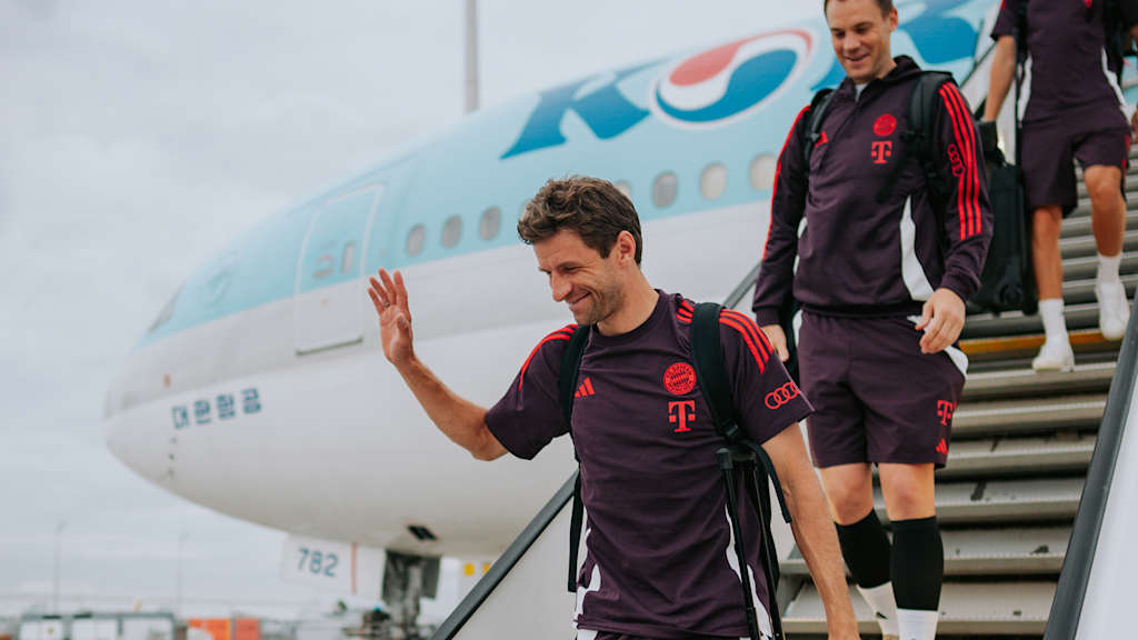 FC Bayern Ankunft nach der Audi Summer Tour 2024 in Südkorea