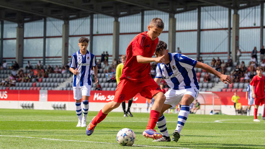 Die U15 des FC Bayern im Spiel gegen Real Sociedad.
