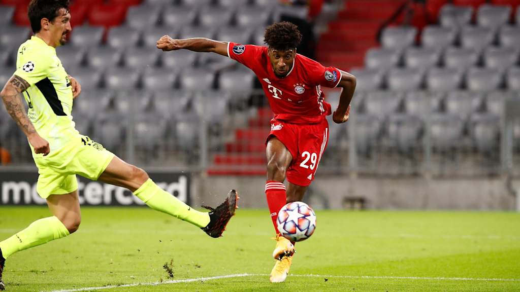 Kingsley Coman vom FC Bayern im Champions League-Spiel gegen Atletico Madrid