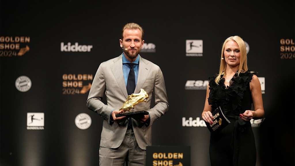 Harry Kane erhielt am Dienstag den Goldenen Schuh