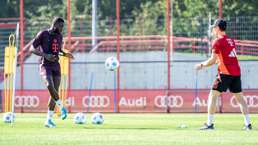 Dayot Upamecano training at Säbener Straße.