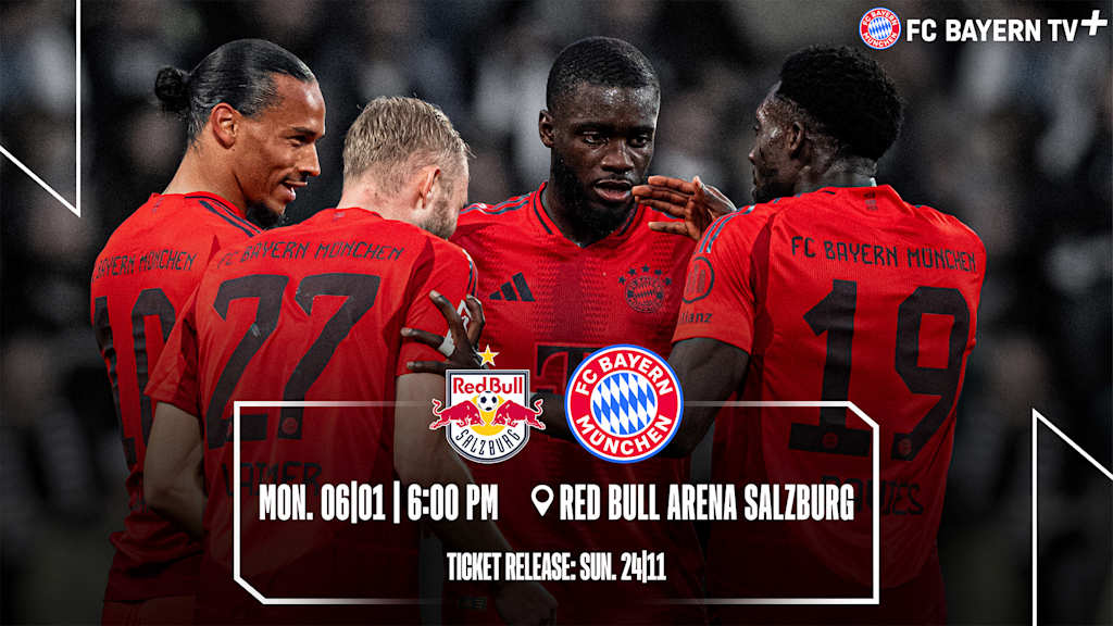 Graphic: Announcement of Red Bull Salzburg - FC Bayern friendly on 06 January 2025