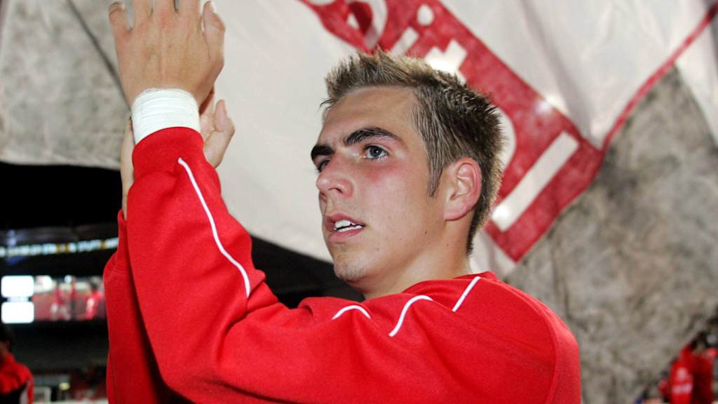 Philipp Lahm in a VfB Stuttgart tracksuit