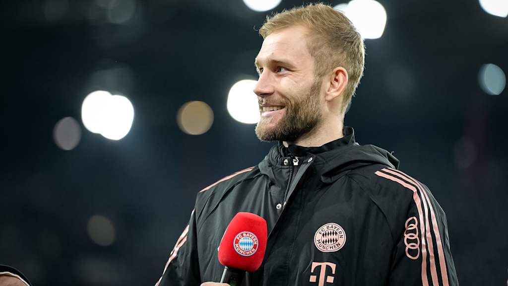 Konrad Laimer after FC Bayern's friendly at FC Red Bull Salzburg