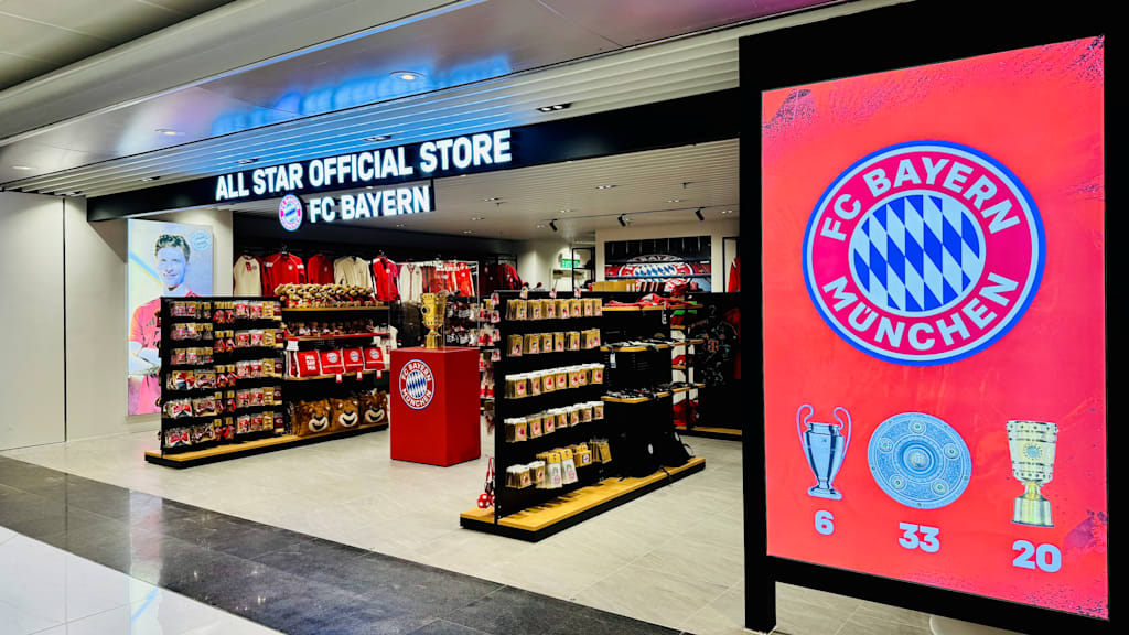 Bayern's pop-up store at Hong Kong International Airport opened on 21 January.