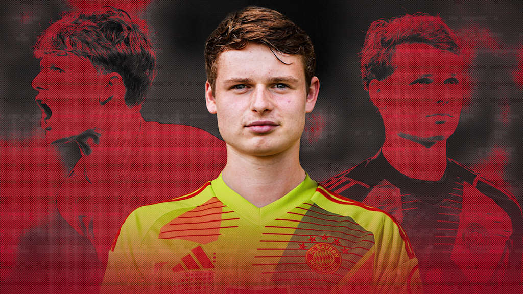 Grafik mit Jonas Urbig vor rotem Hintergrund