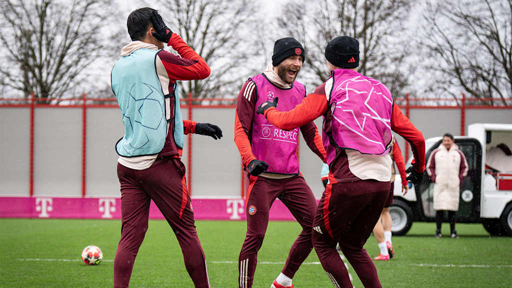 Entrenamiento del FC Bayern previo al partido de Champions contra el ŠK Slovan Bratislava.