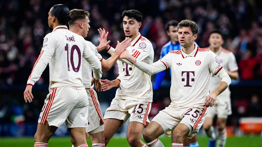 Spielszene aus der Partie FC Bayern - ŠK Slovan Bratislava