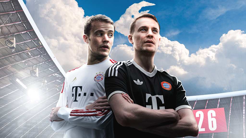 Zwei Fotos von Manuel Neuer in der Allianz Arena: Eines aus dieser Saison, eines von vor über 10 Jahren.