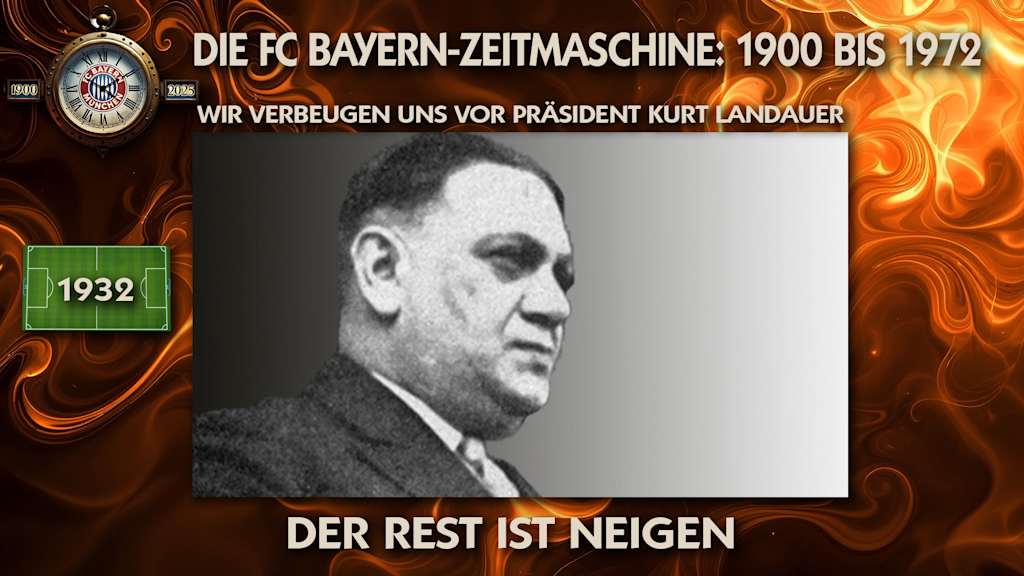 Verbeugung vor Präsident Kurt Landauer
