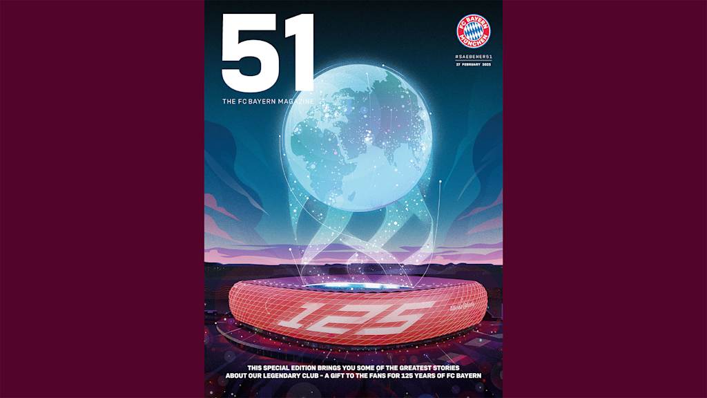 Portada de la edición especial internacional de la revista del FC Bayern «51»