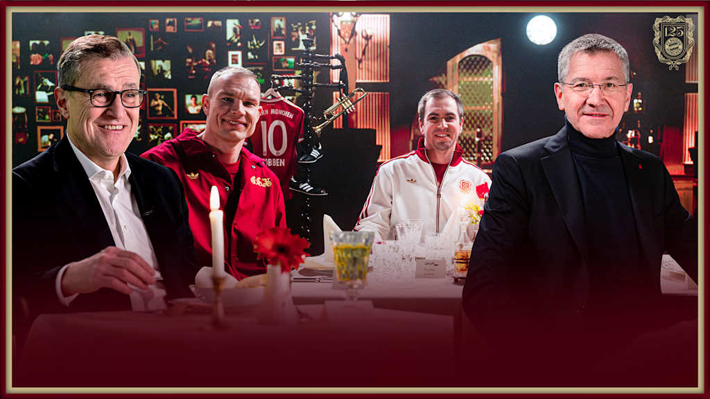 Grafik mit Jan-Christian Dreesen, Holger Badstuber, Philipp Lahm und Herbert Hainer