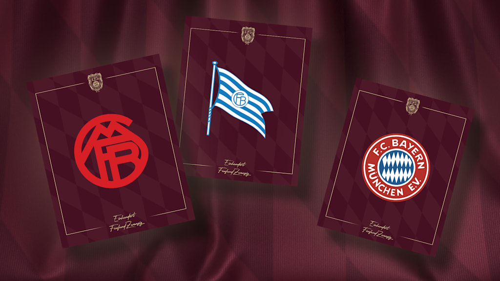 Historische Vereinswappen des FC Bayern