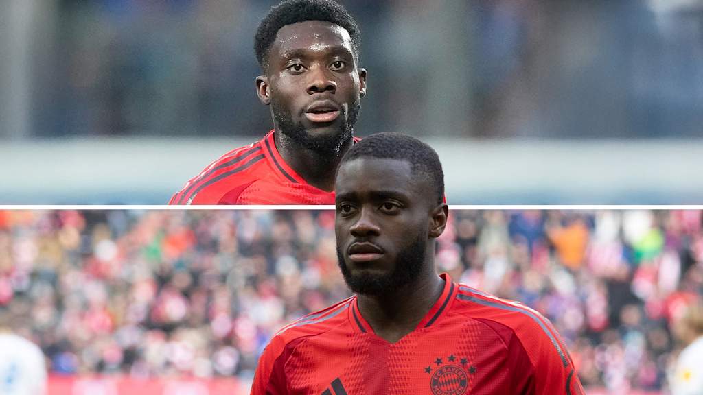 Portraits of Alphonso Davies and Dayot Upamecano