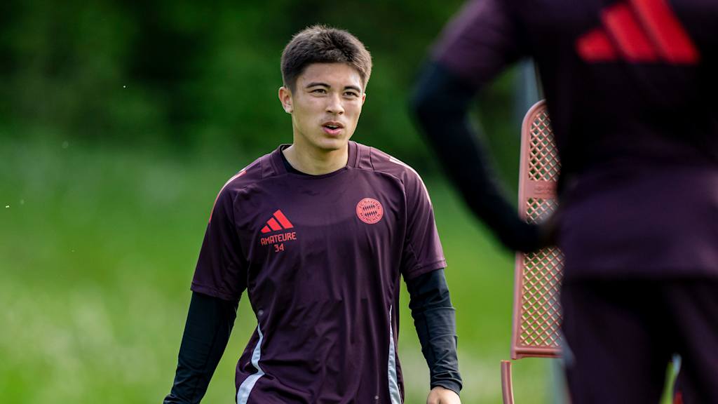 Angelo Brückner im Training der FC Bayern Amateure.