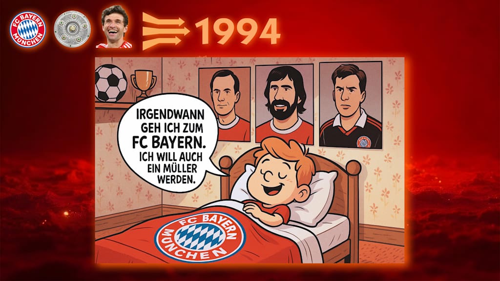 1994: Thomas Müller träumt vom FC Bayern.