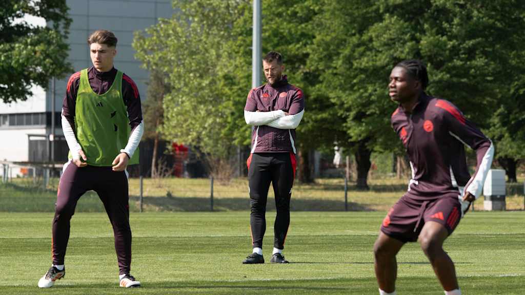 Patrick Kaniuth während einer Trainingseinheit der U17 des FC Bayern.