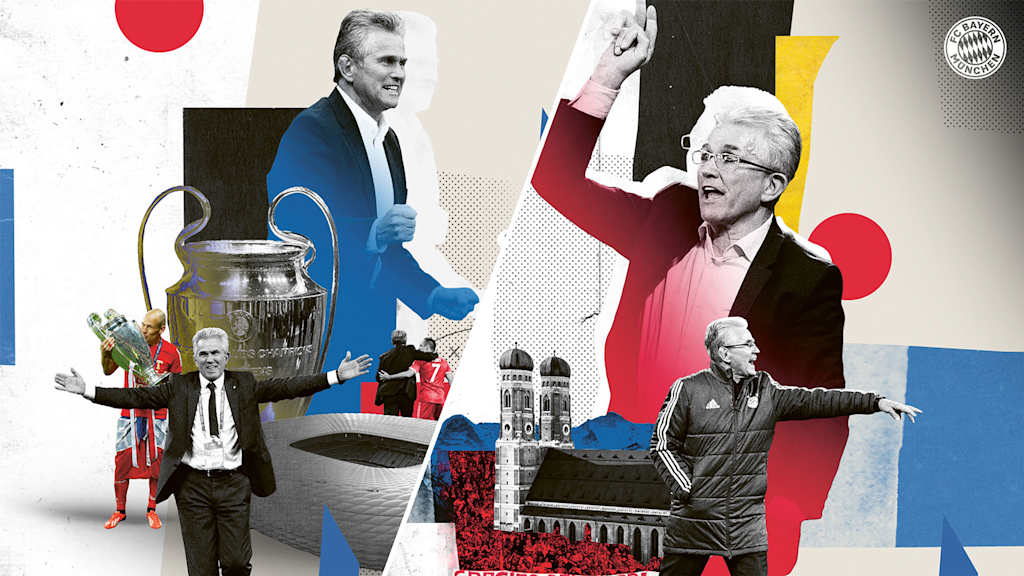 Grafik mit mehreren Bildern von Jupp Heynckes