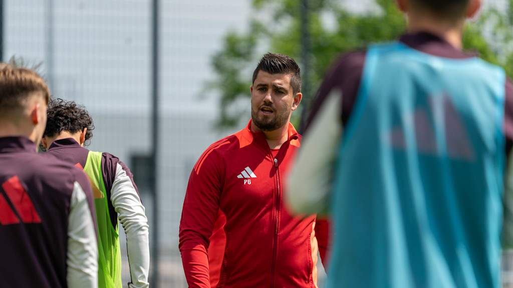 Peter Gaydarov beim Training der U19 des FC Bayern.