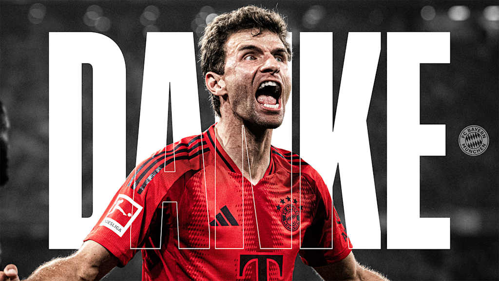 Grafik mit Thomas Müller und dem Schriftzug Danke