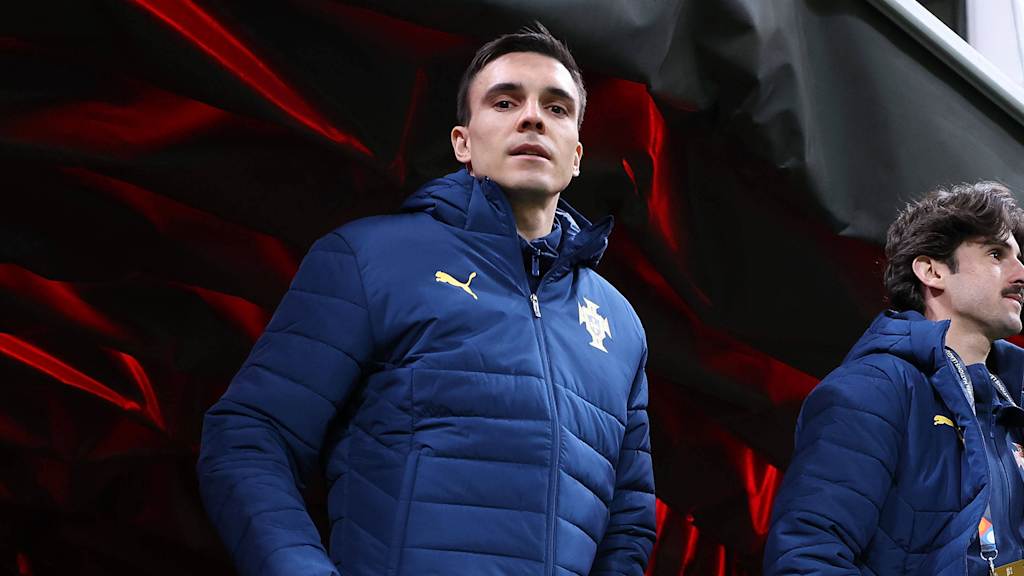 Joao Palhinha before a match with the Portuguese national team