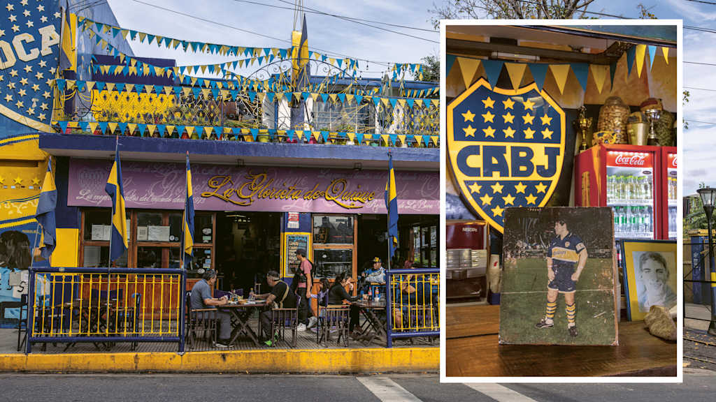 Bilder von Diego Maradona im Stadtteil La Boca.
