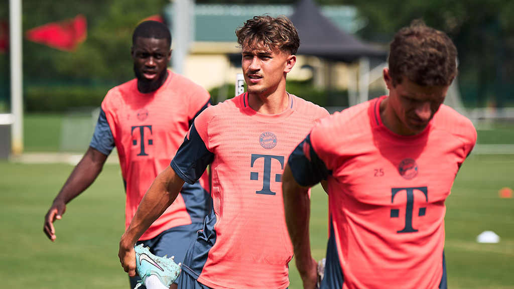 Tom Bischof im Training des FC Bayern in Orlando