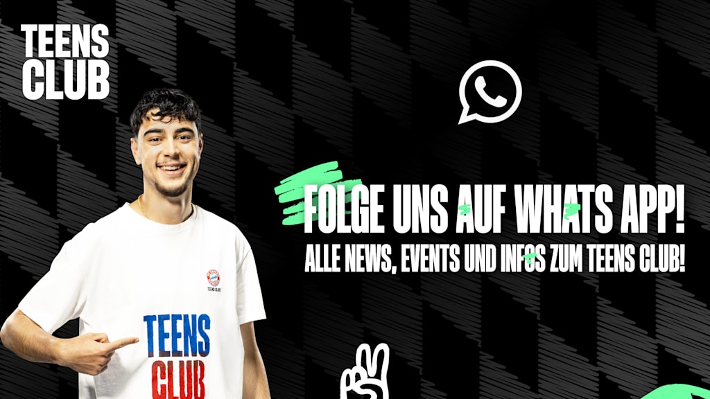 Alles News rund um den FC Bayern TEENS CLUB auf unserem WhatsApp-Kanal