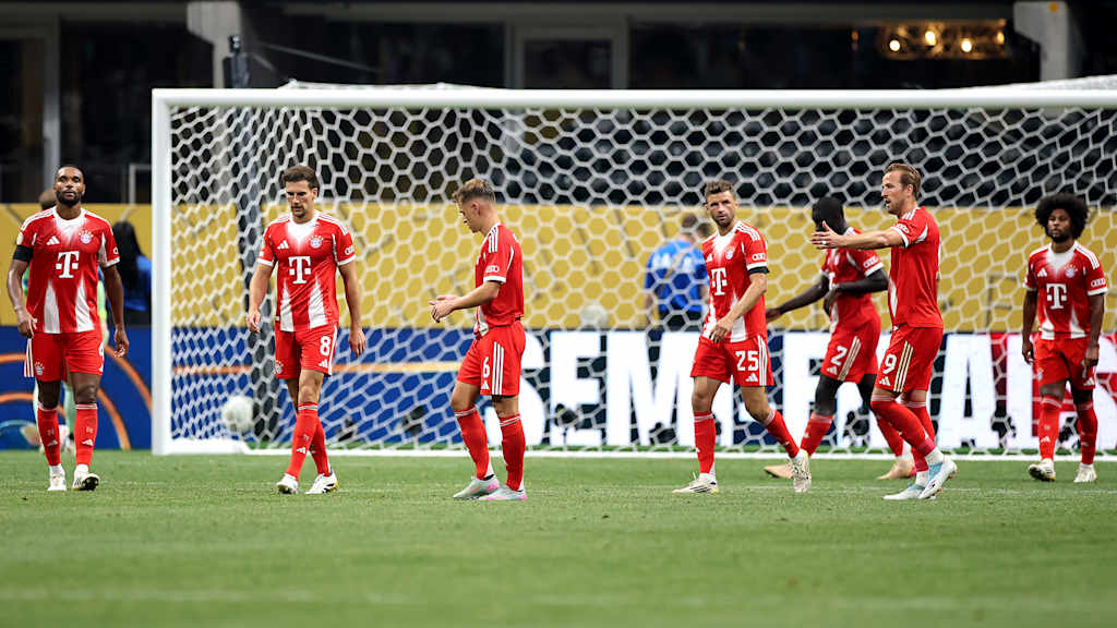 Bayern after conceding in the the Club World Cup quarter-final against Paris Saint-Germain