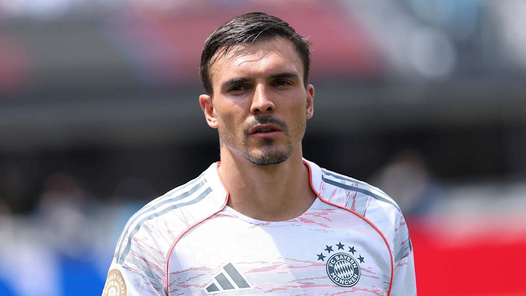João Palhinha in FC Bayern's white away shirt