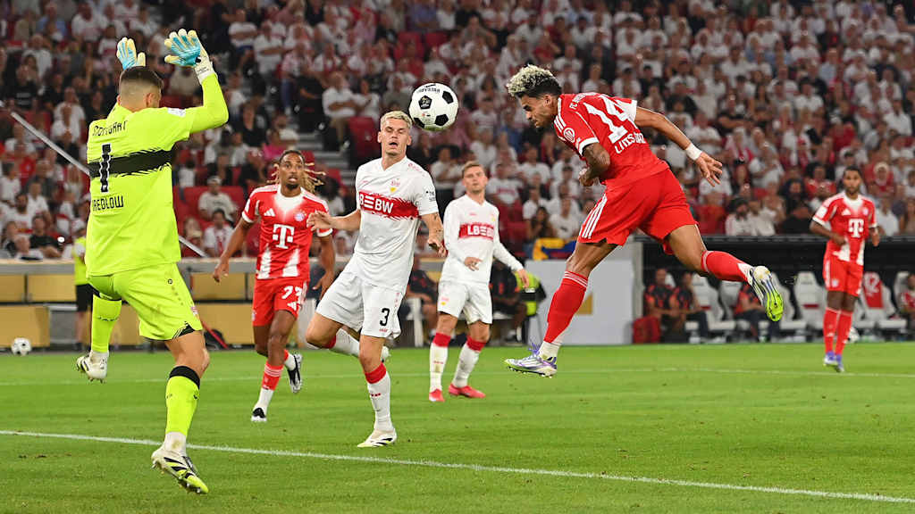 Luis Díaz marca su gol para el 0-2 en la Supercopa Franz Beckenbauer entre el FC Bayern y el VfB Stuttgart.