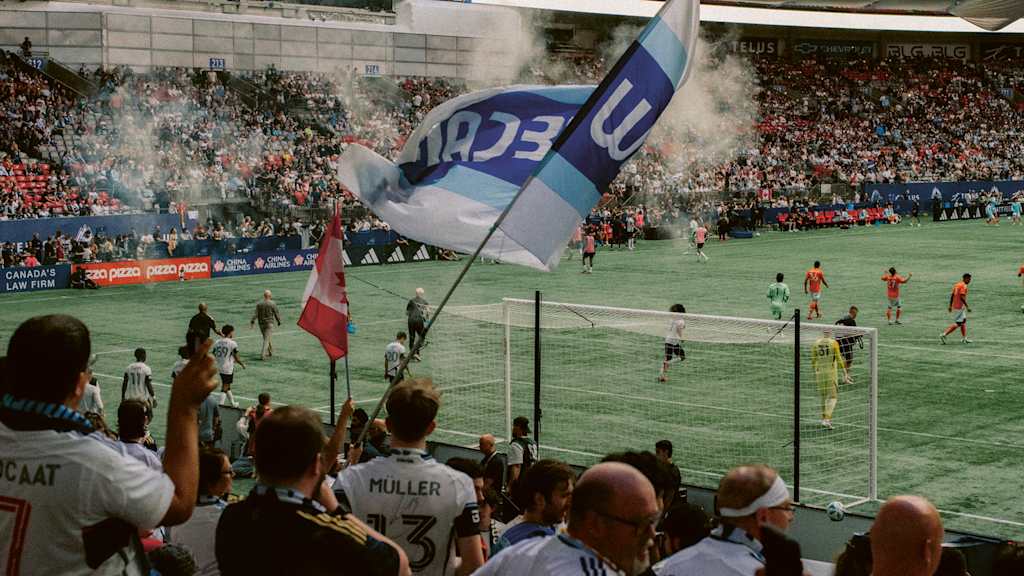 Picture from the stadium at a Vancouver Whitecaps match