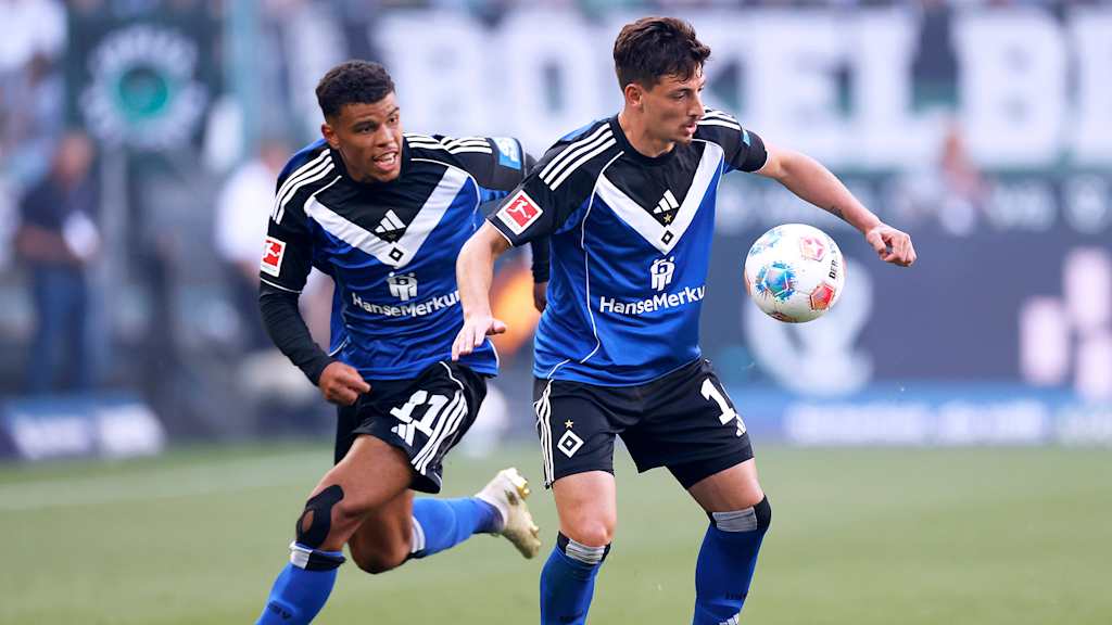 Ransford Königsdörffer im Bundesliga-Spiel des Hamburger SV gegen Borussia Mönchengladbach