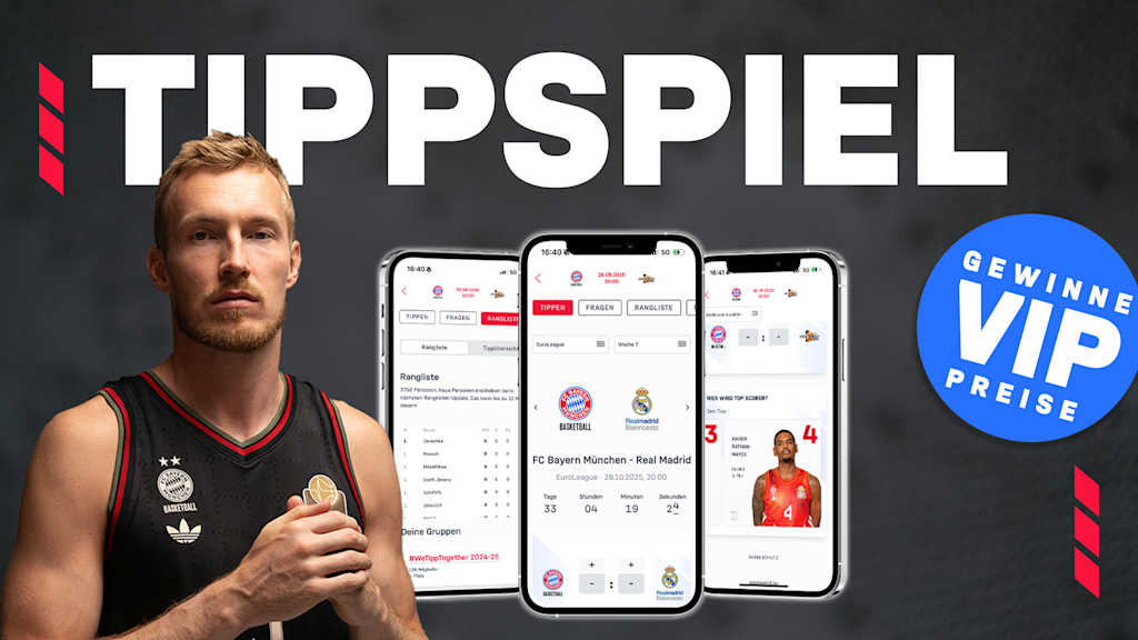 Das Bayern-Tippspiel in der FC Bayern Basketball App