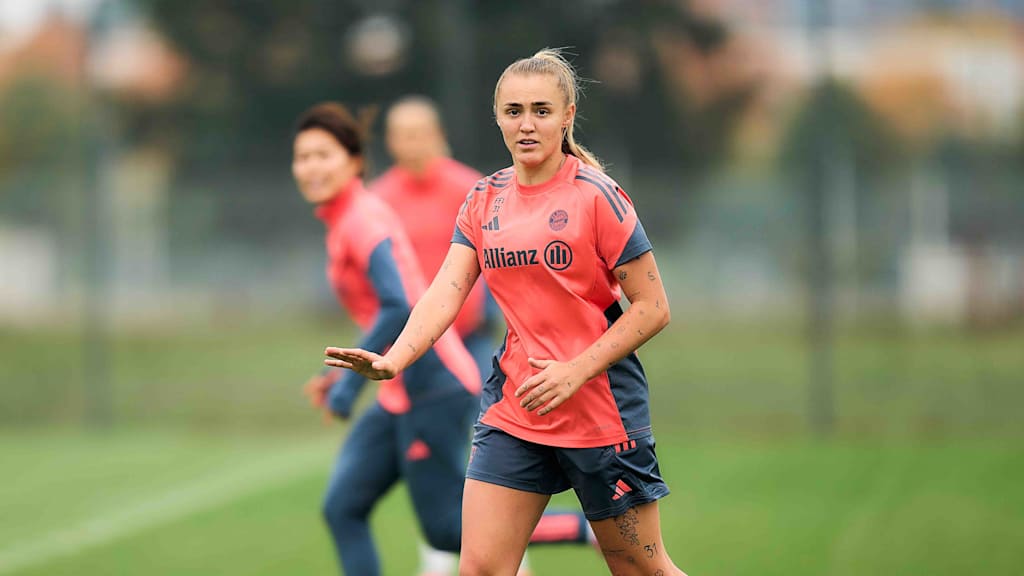 Georgia Stanway während des Abschlusstrainings vor dem Duell in Wolfsburg.