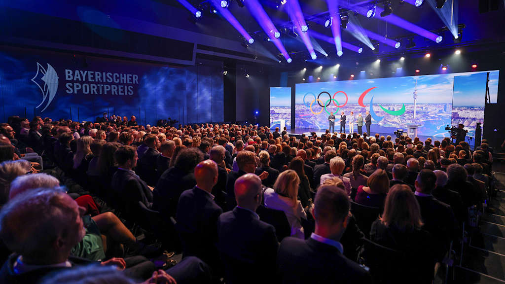 Karl-Heinz Rummenigge speaking at the Bavarian Sports Prize ceremony