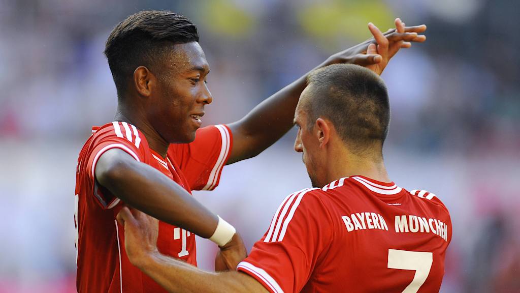 Bruder, komm in meine Arme! David Alaba und sein französischer Freund Franck Ribéry.
