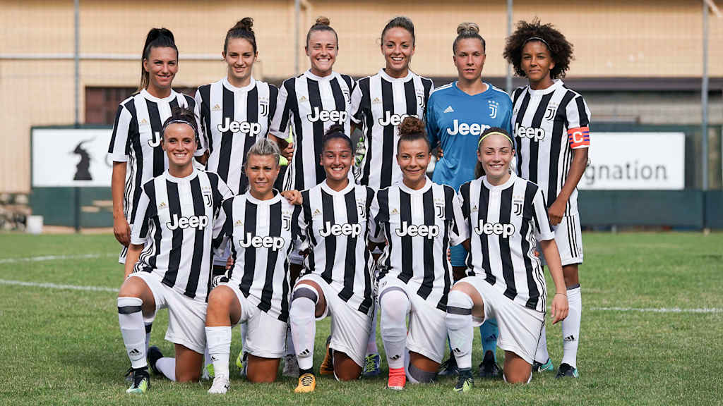 Gruppenfoto der Juventus Turin Frauen
