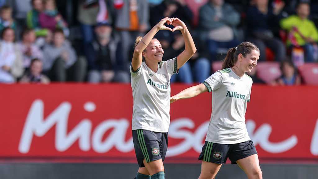 Arianna Caruso bejubelt ihren Treffer im Heimspiel gegen den SV Werder Bremen