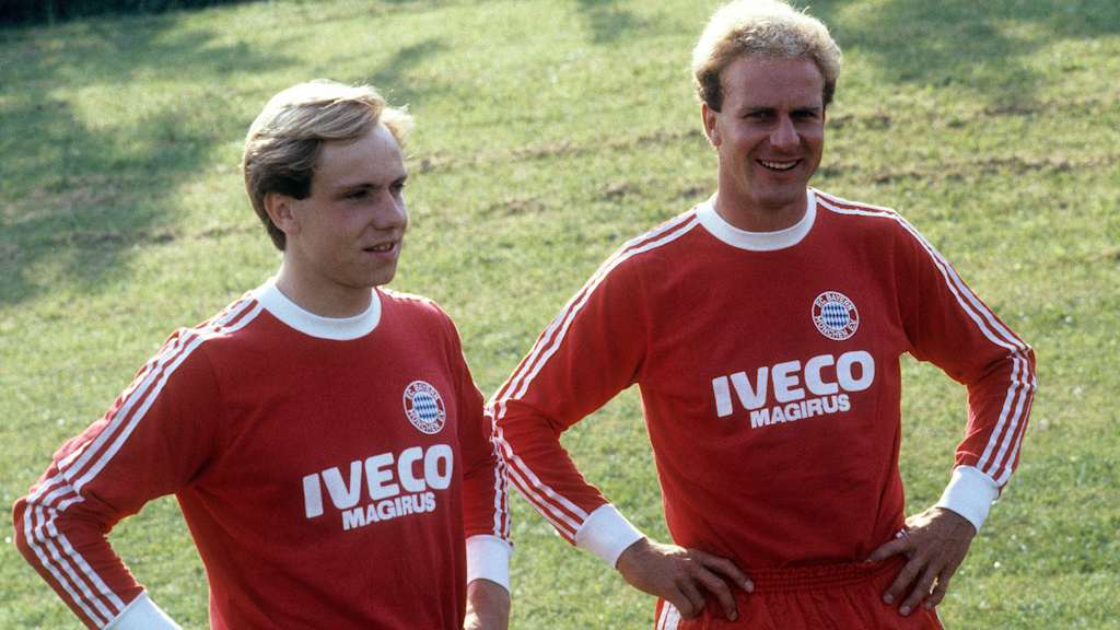 Bayern-Bros: Zweimal Rummenigge – der junge Michael und der ältere Kalle.