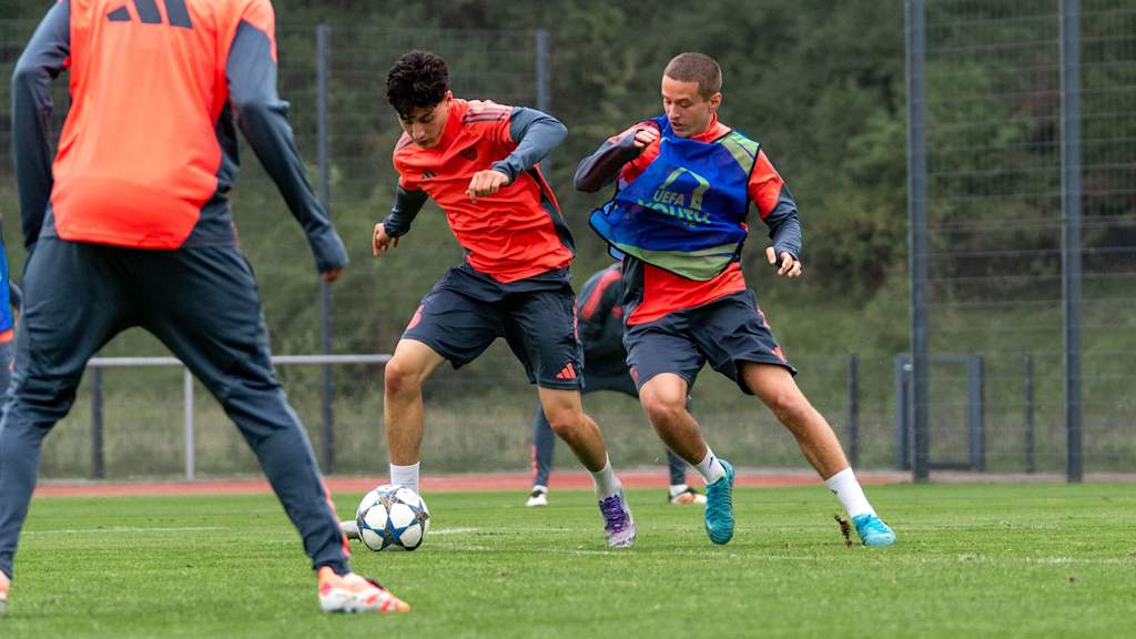 Yll Gashi im Training der U19 des FC Bayern.