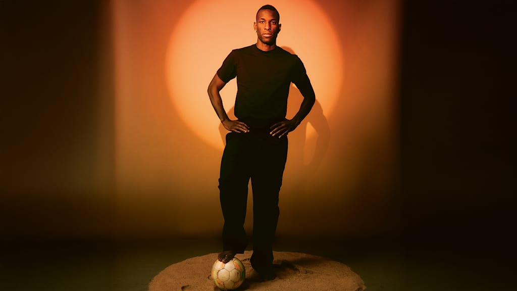 It all began barefoot in the sand. And when Nicolas Jackson returns to his homeland today, he still plays there.