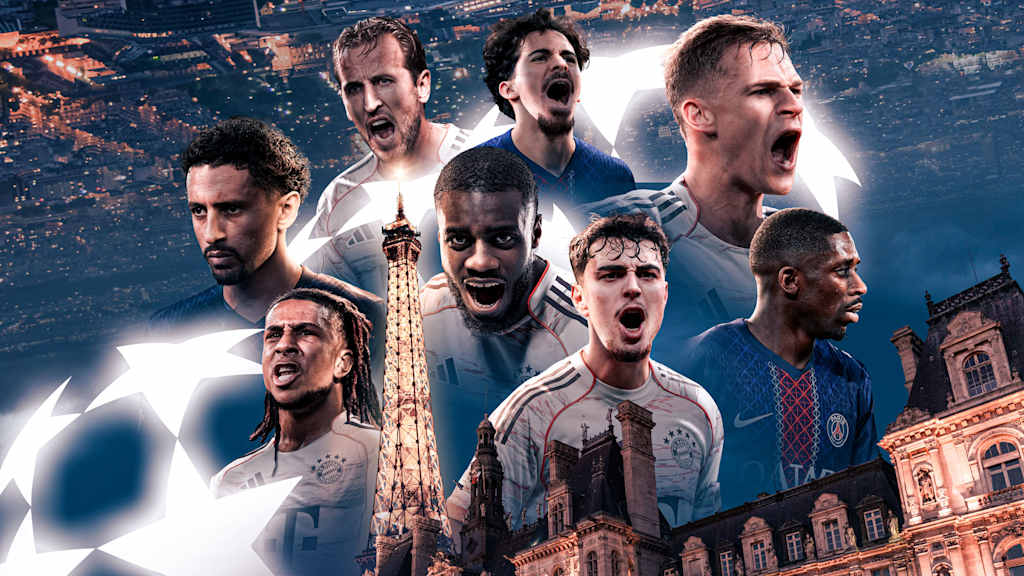 Grafik mit Spielern des FC Bayern und PSG