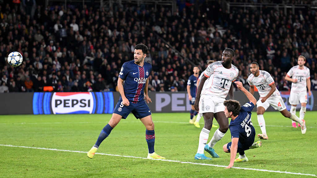 Joao Neves trifft zum 1:2 im Champions League-Spiel des FC Bayern bei Paris Saint-Germain